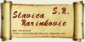 Slavica Marinković vizit kartica